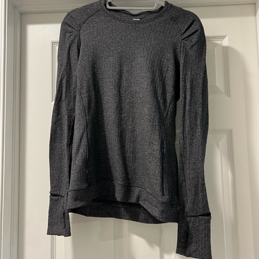 Lululemon Charcoal Long Sleeve Top Size 10